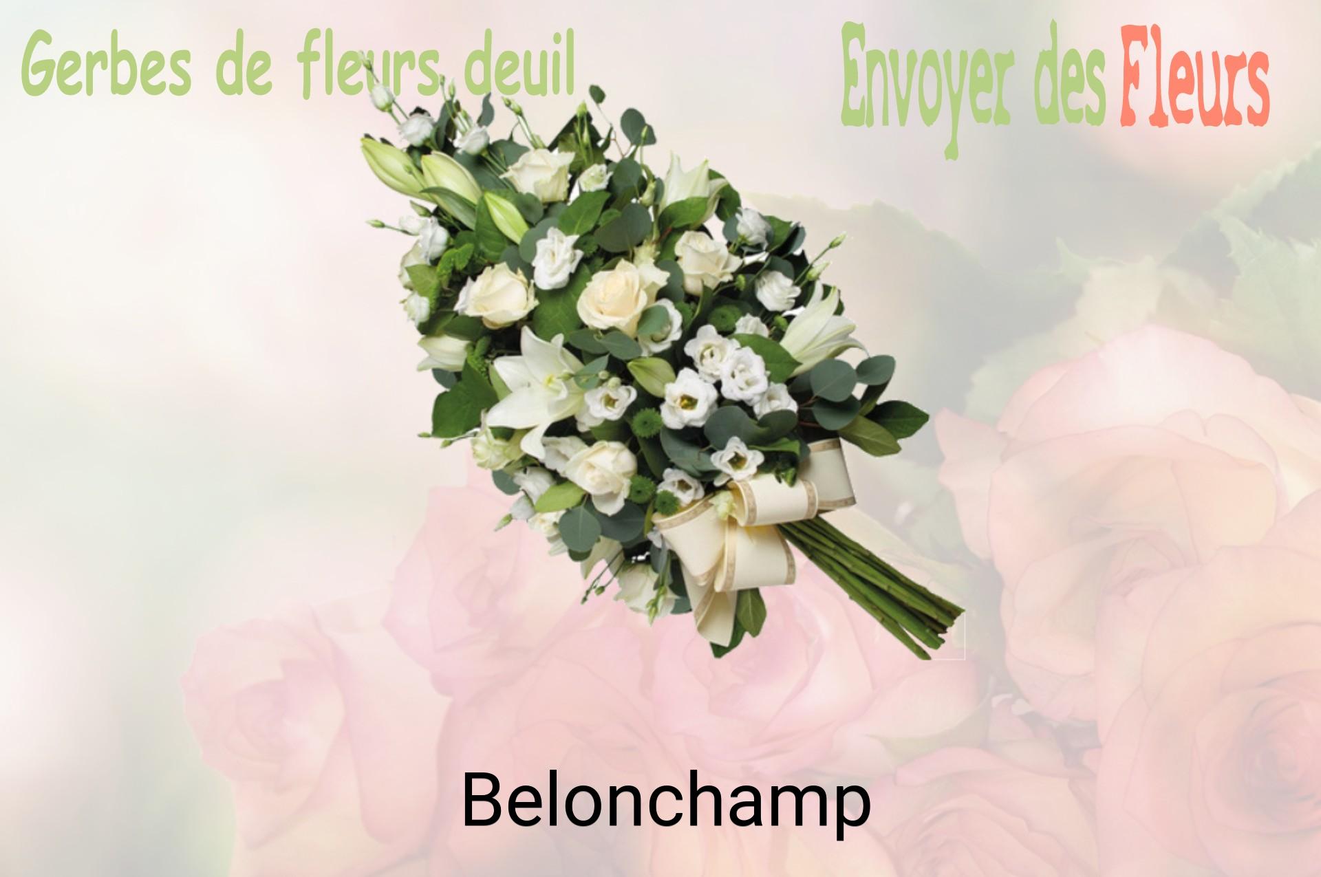 Gerbe de fleurs de deuil livrée à Belonchamp